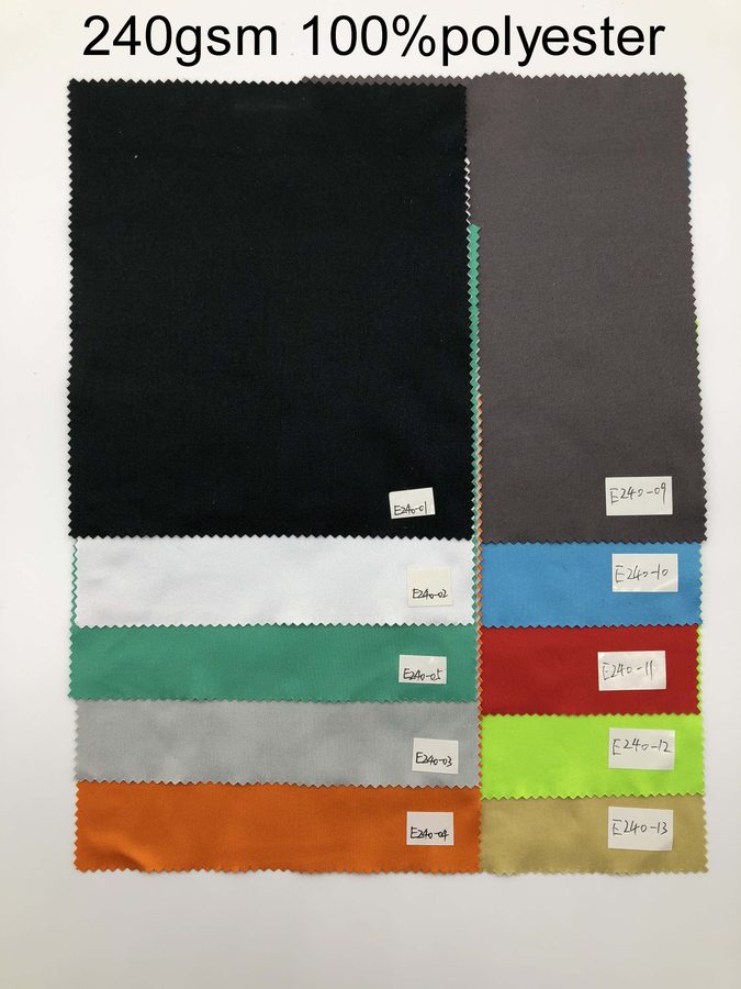 E240 polyester color samples